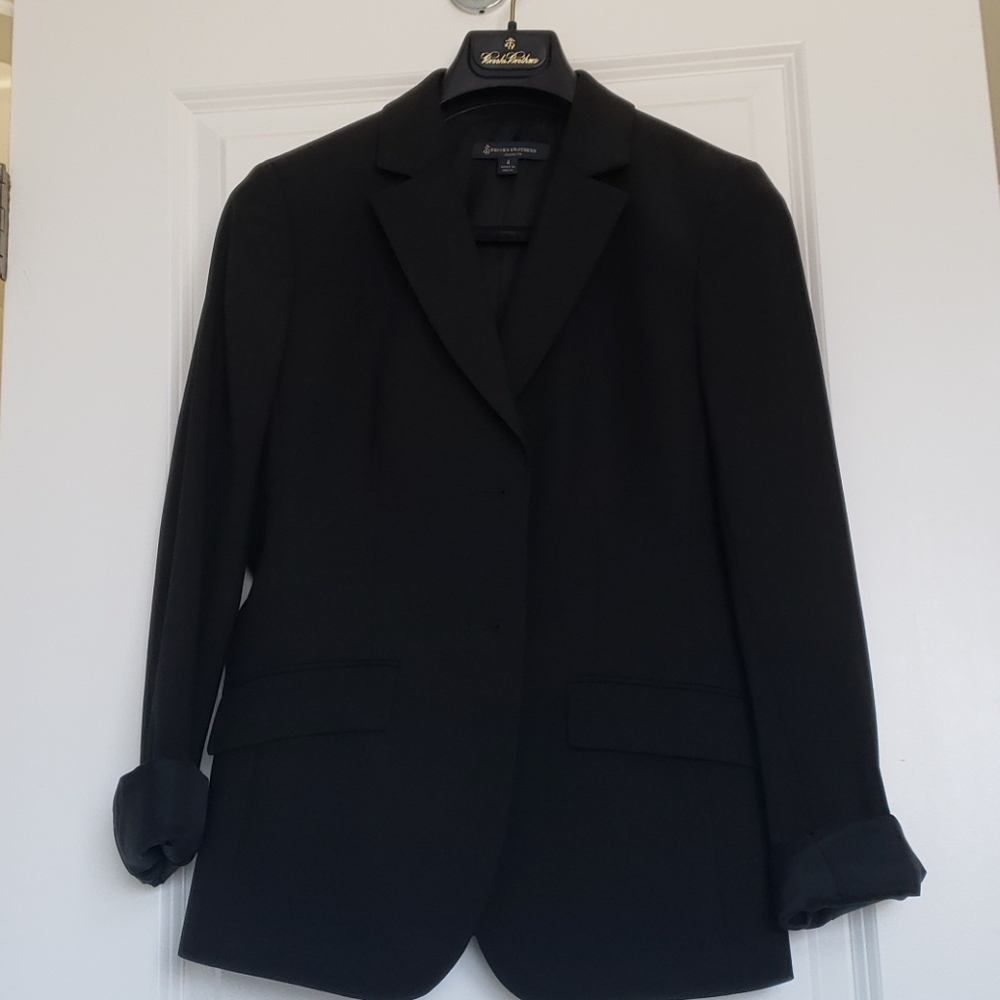 Black Brooks brothers wool classic blazer